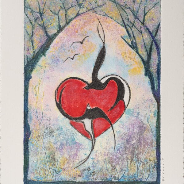 <span style="font-size:18px">
<strong>As de corazones</strong> – Colografía – 2025 – 40 x 50 cm<br>